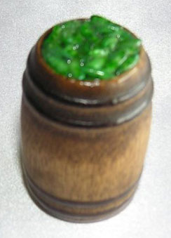 Dollhouse Miniature Barrel-Pickle-Aged